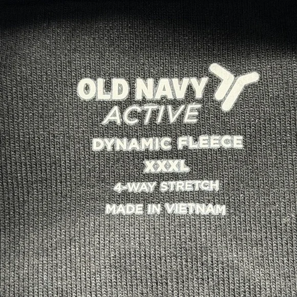 Old Navy Active Dynamic Fleece Jacket Mens 3XL Gray Hooded Full Zip Stretch - Picture 4 of 6